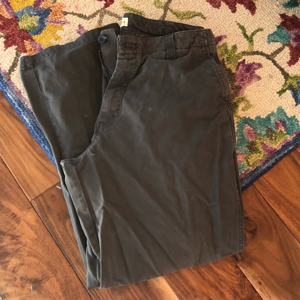 Ruff Hewn Men’s 34 x 32 Gray twill chino khaki pants casual outdoor cotton